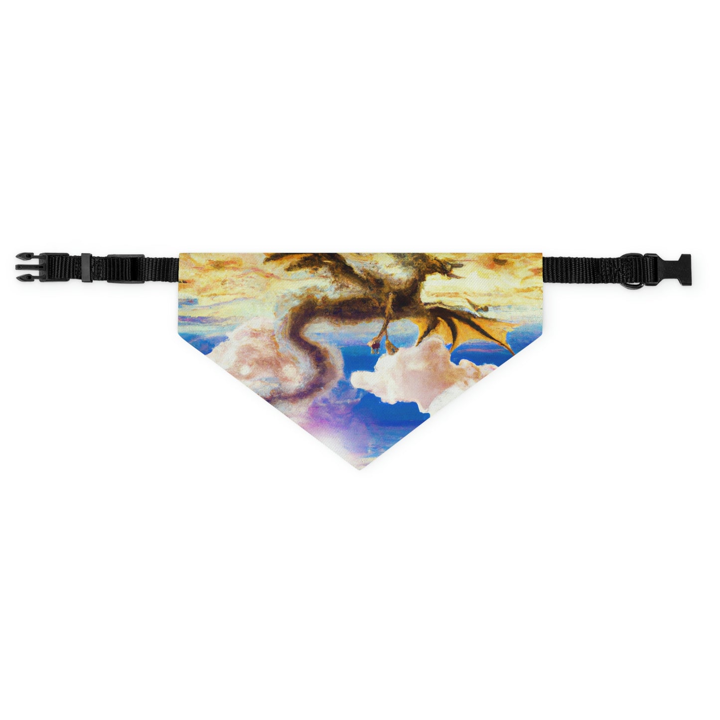 "A Heavenly Blaze with a Mystic Dragon" - The Alien Pet Bandana Collar