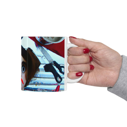 "Found Objects Self-Portrait" - The Alien Ceramic Mug 11 oz