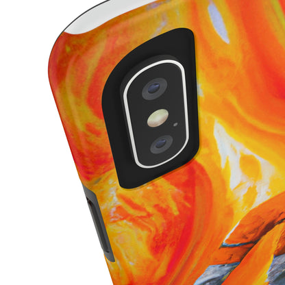 "Journeying in the Burning Orange Galaxy" - The Alien Tough Phone Cases