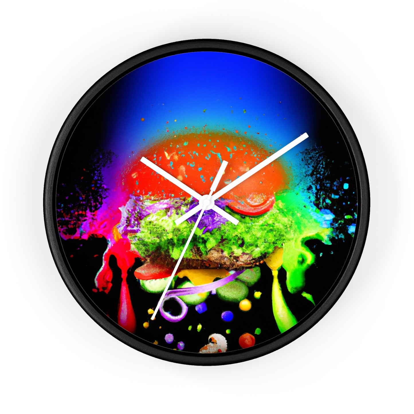 "Burger Rainbow" - Die Alien-Wanduhr