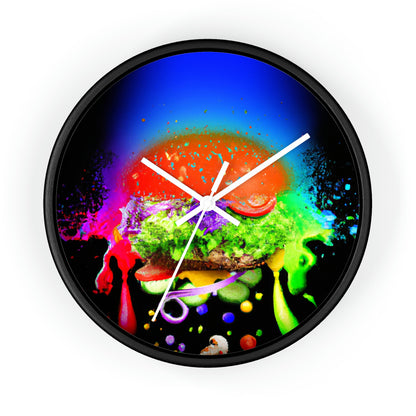 "Burger Rainbow" - The Alien Wall Clock