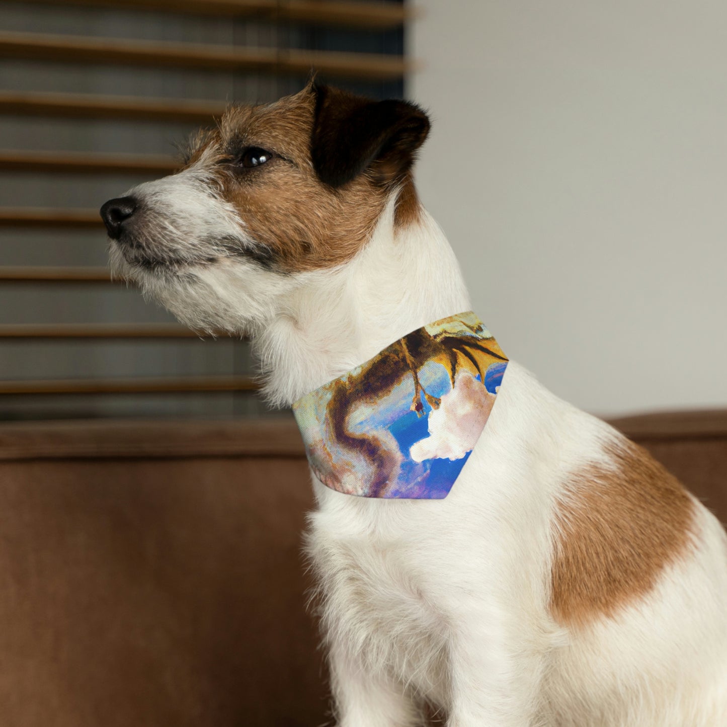 "A Heavenly Blaze with a Mystic Dragon" - The Alien Pet Bandana Collar