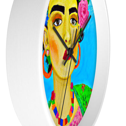 "Fierce and Free: Un tributo a las mujeres mexicanas inspirado en Frida Kahlo" - The Alien Wall Clock