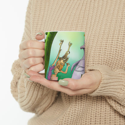 "Intergalactic Zoo Adventures" - The Alien Ceramic Mug 11 oz