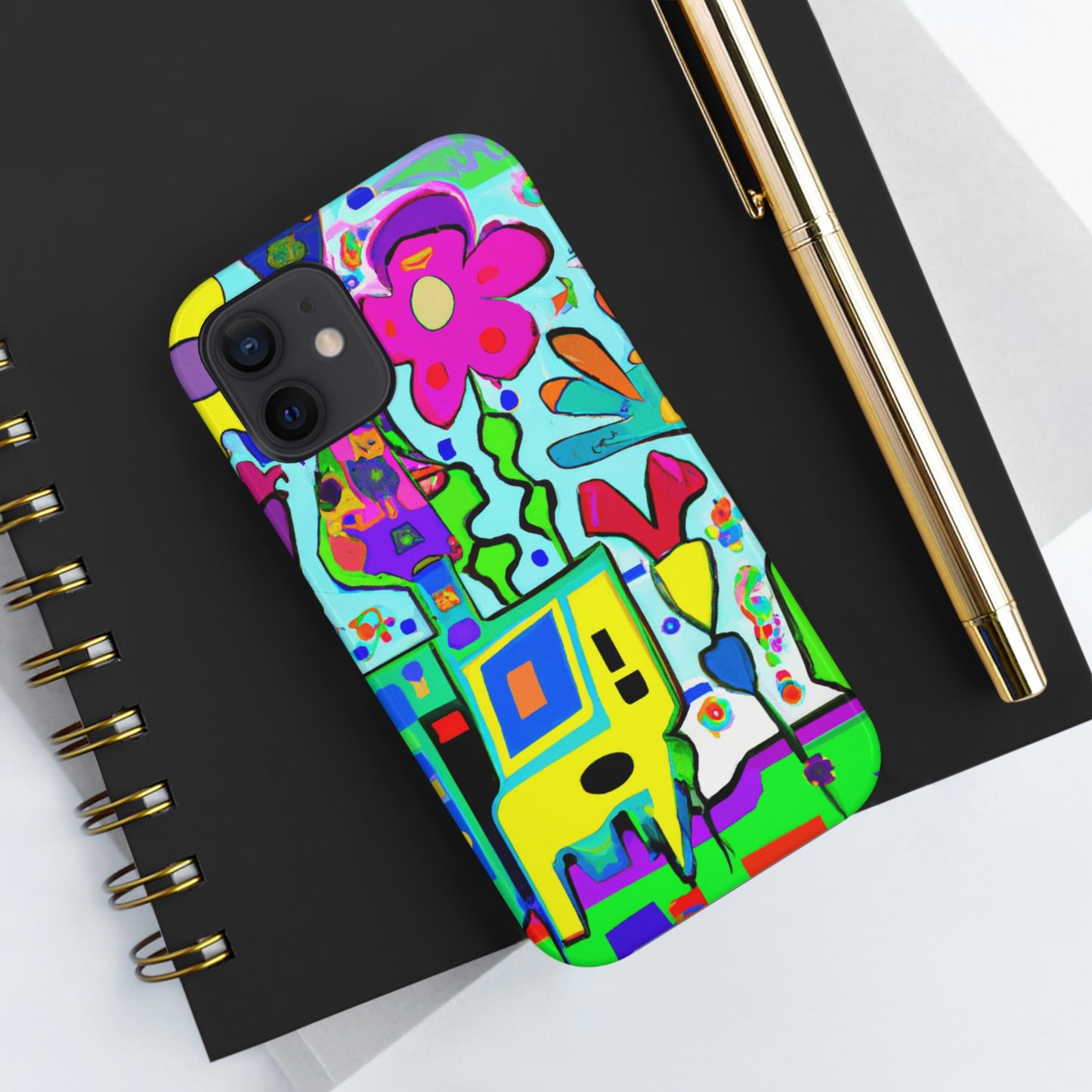 "A Mystical Garden of Rainbow Petals" - The Alien Tough Phone Cases