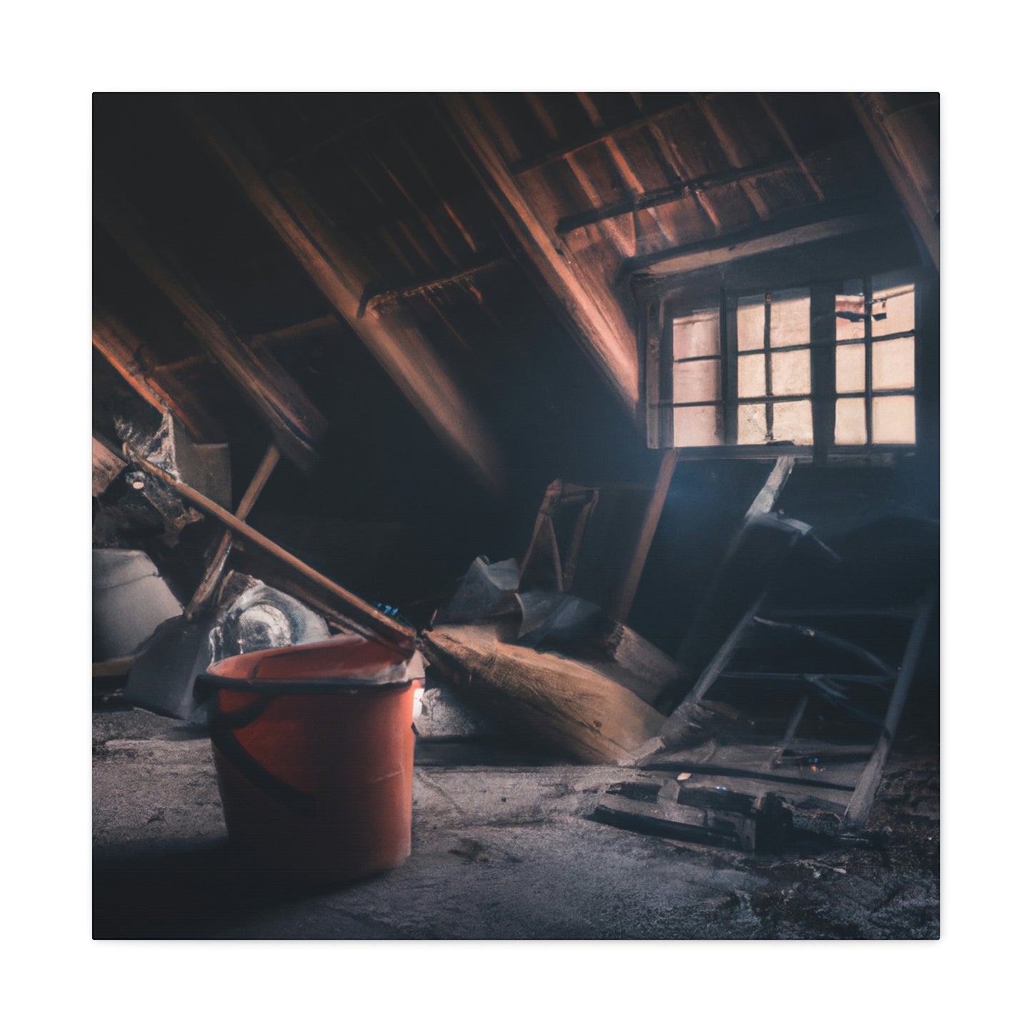 "Dusty Hopes in an Abandoned Attic" - The Alien Canva