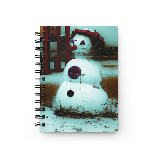 "Muñeco de nieve melancólico en un patio de recreo silencioso" - The Alien Spiral Bound Journal