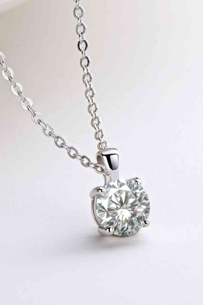 925 Sterling Silver 1 Carat Moissanite Chain-Link Necklace