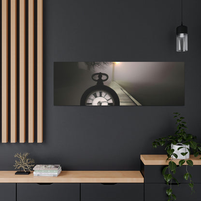 "El reloj solitario en Foggy Lane" - The Alien Canva