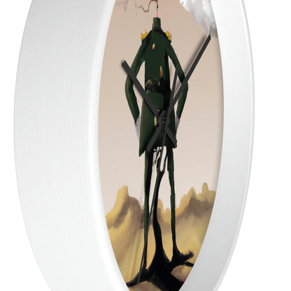 "Courage Against Despair: A Soldier's Triumph" - The Alien Wall Clock