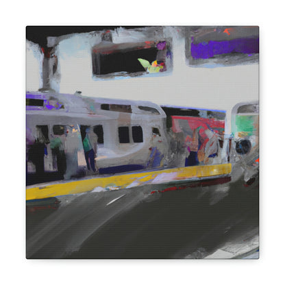 "Harboring the Hustle: Capturing the Vibrancy of the Train Station" - Canvas