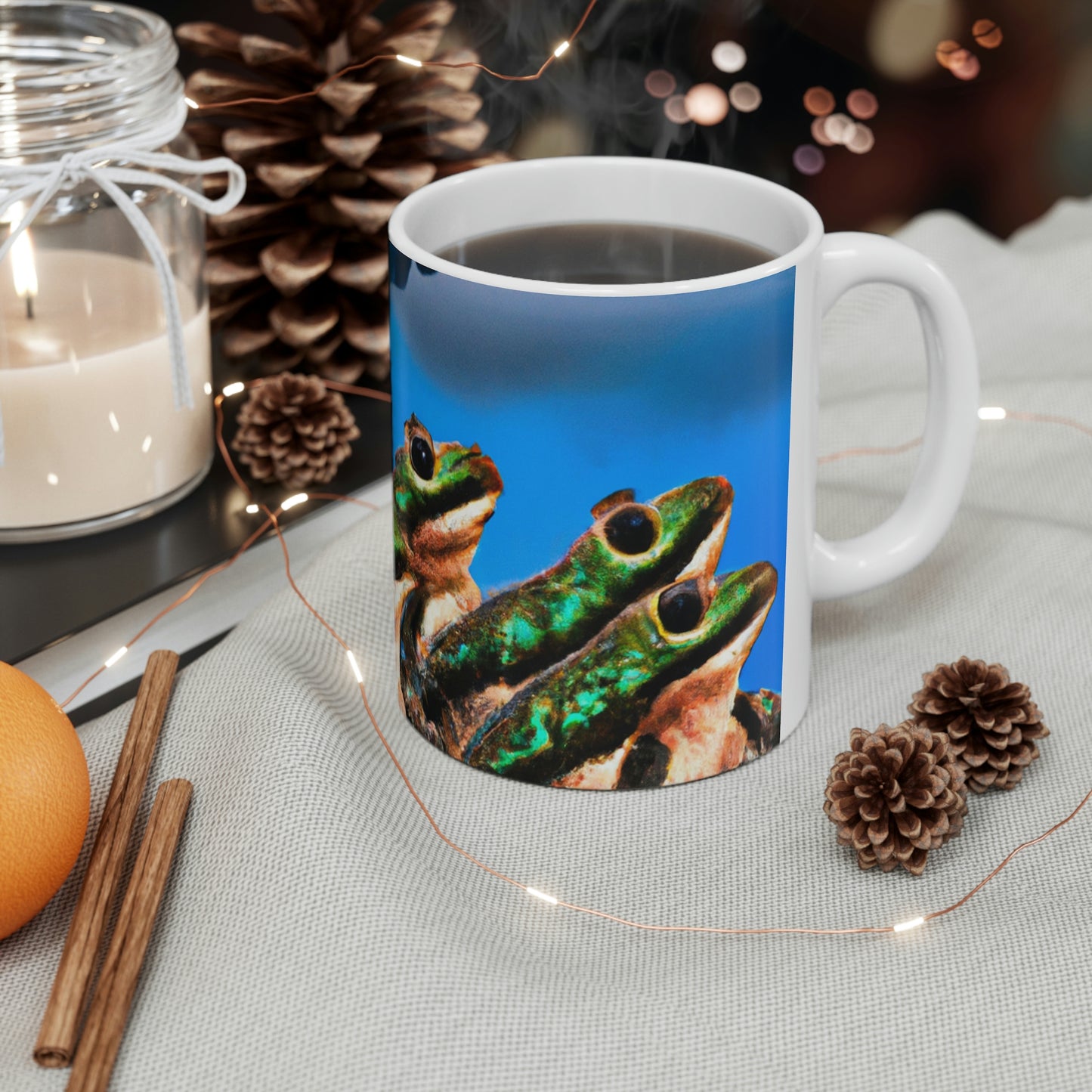 "A Frog Chorus in the Thunderstorm" - The Alien Taza de cerámica 11 oz