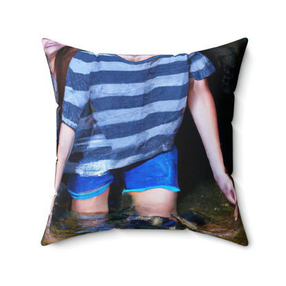 Treasure Hunters in the Deep. - The Alien Square Pillow