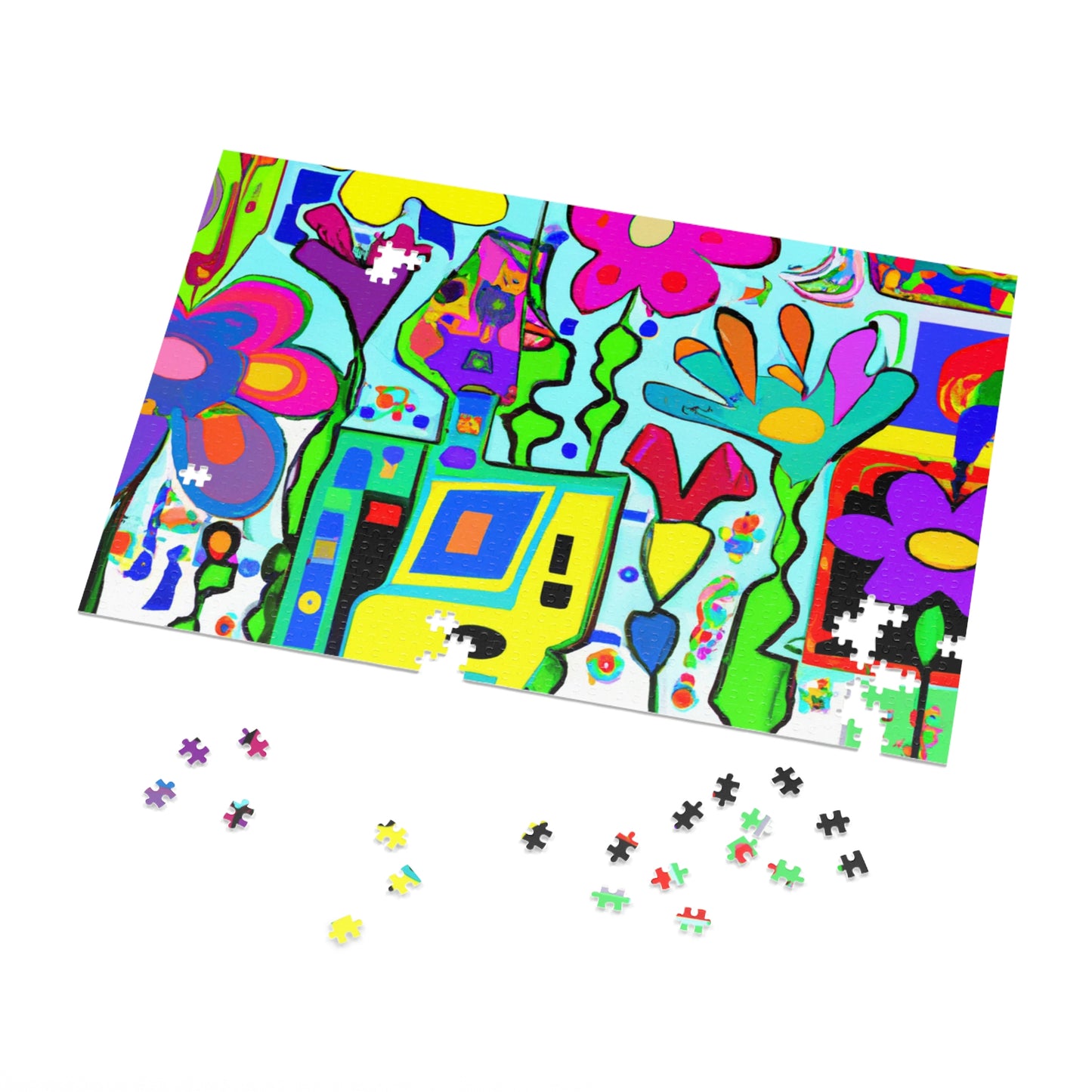 "A Mystical Garden of Rainbow Petals" - The Alien Jigsaw Puzzle