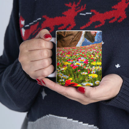 "A Blissful Tour of Floral Splendor" - The Alien Ceramic Mug 11 oz