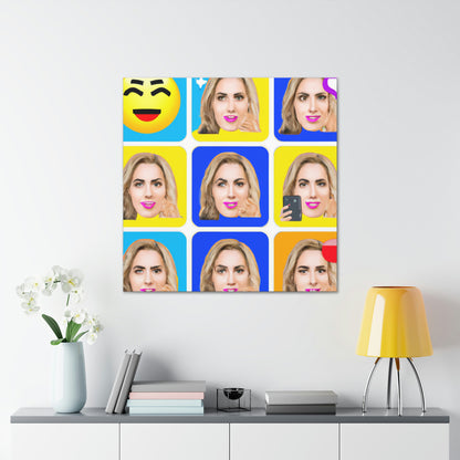 "Emoji-zing a una celebridad: un retrato de arte pop" - The Alien Canva