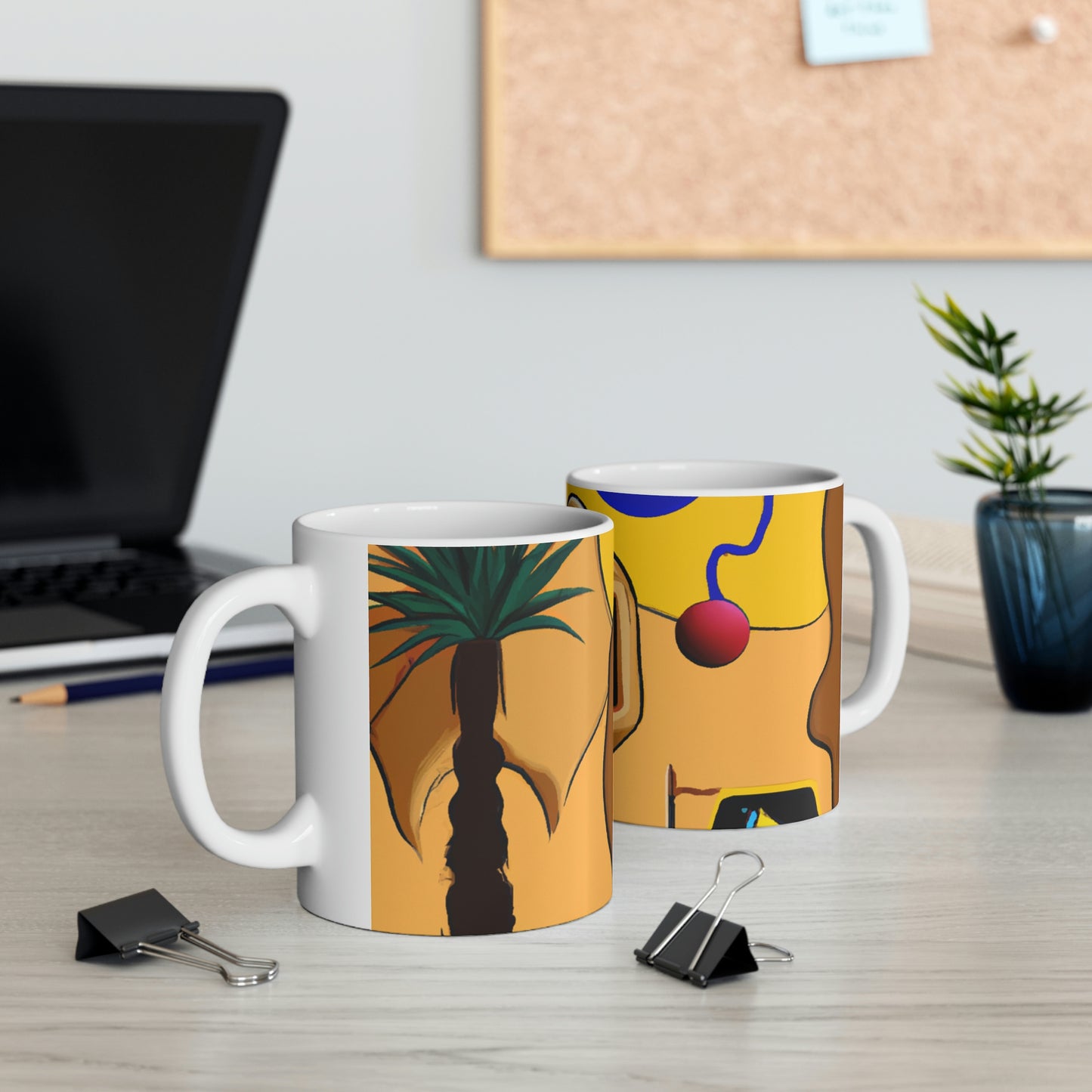 "Desert Mirage: The Forgotten Oasis" - The Alien Ceramic Mug 11 oz