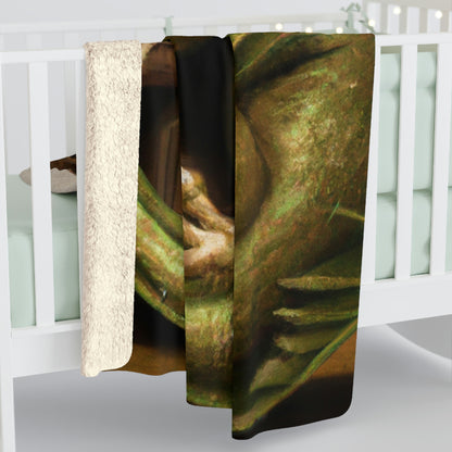 Guardian of the Hidden Door: The Slumbering Dragon - The Alien Sherpa Fleece Blanket