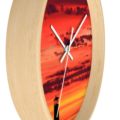 "Lonely Lighthouse on Fire" - The Alien Wall Clock