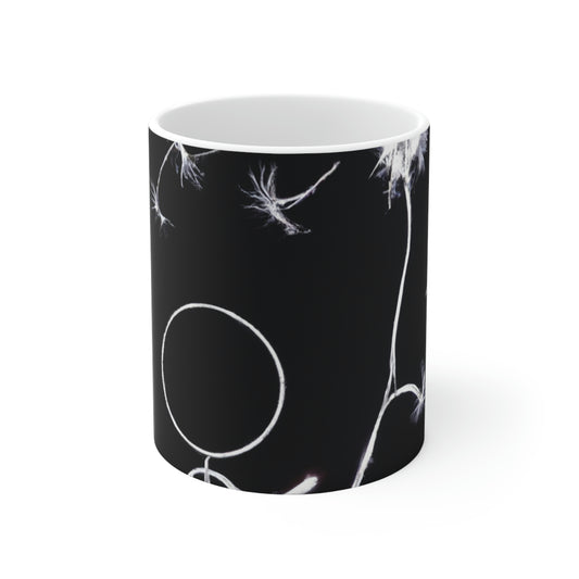 "A Dandelion Flicker in the Midnight Breeze" - The Alien Ceramic Mug 11 oz
