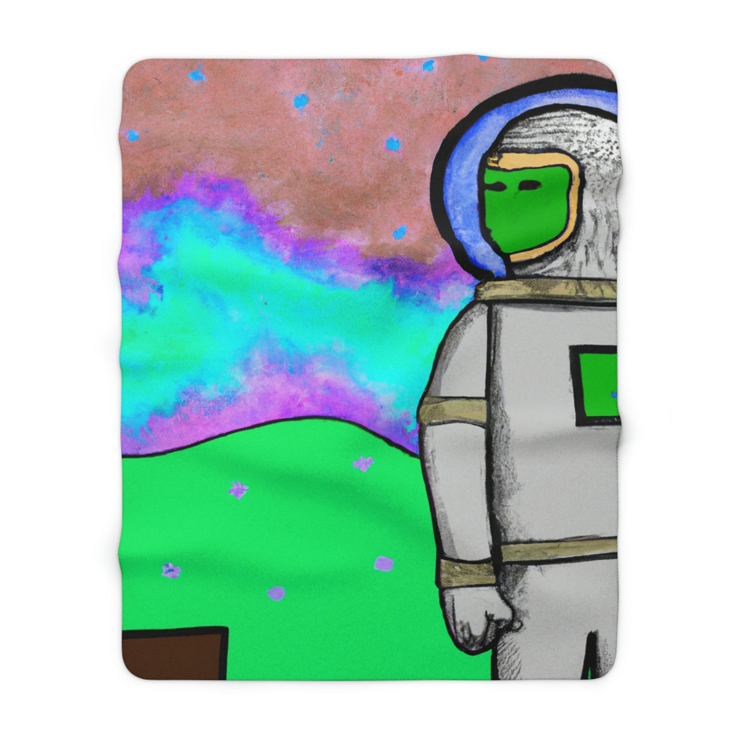 "Alone in the Alien Sky" - The Alien Sherpa Fleece Blanket