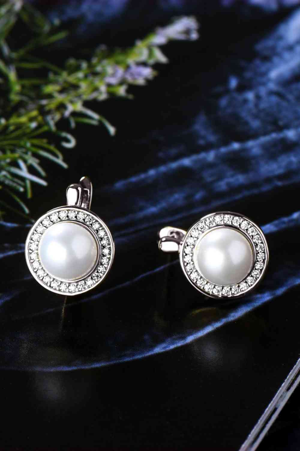 Pendientes de plata de ley 925 con perlas de moissanita