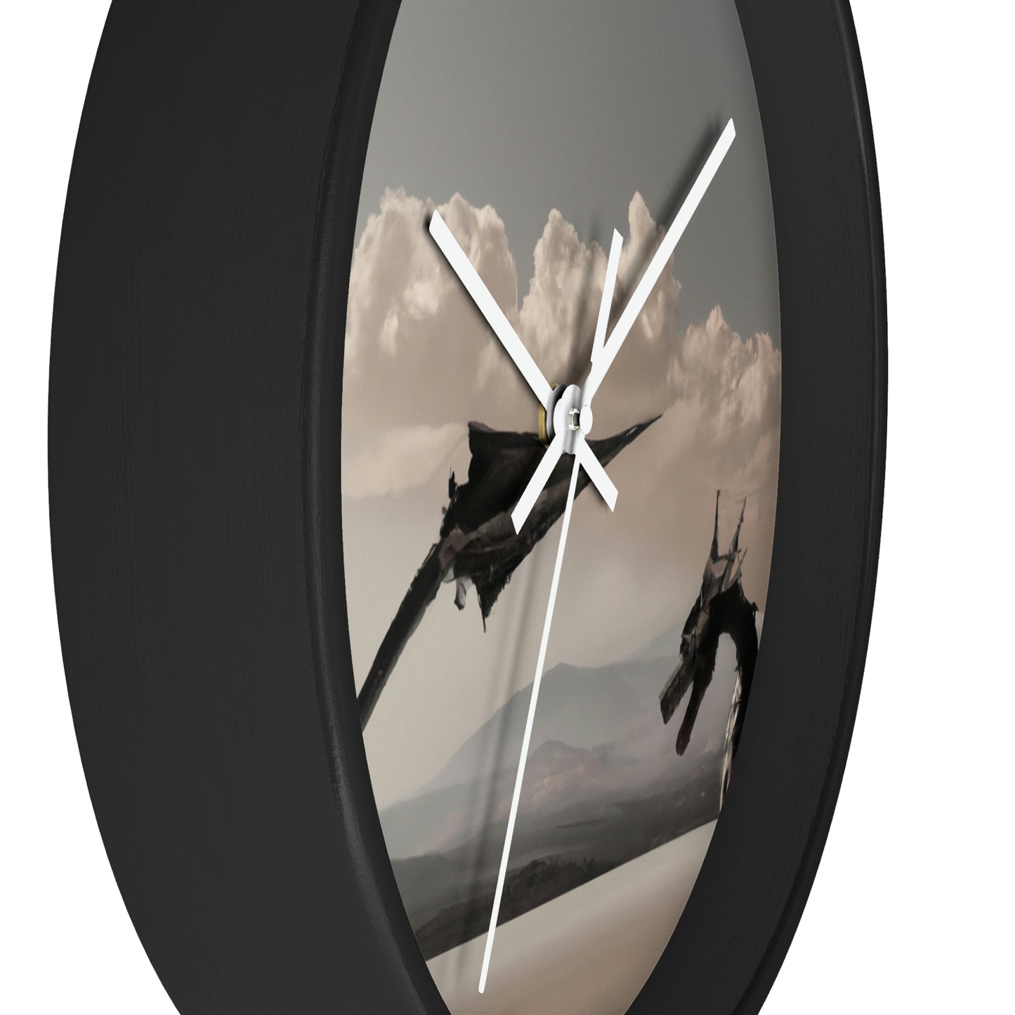 "A Warrior's Last Stand: The Battle Against the Metal Dragon" - The Alien Wall Clock