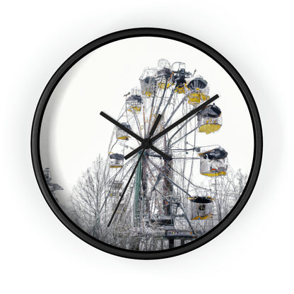 "Lonely Wheel in a Winter Wonderland" - El reloj de pared alienígena