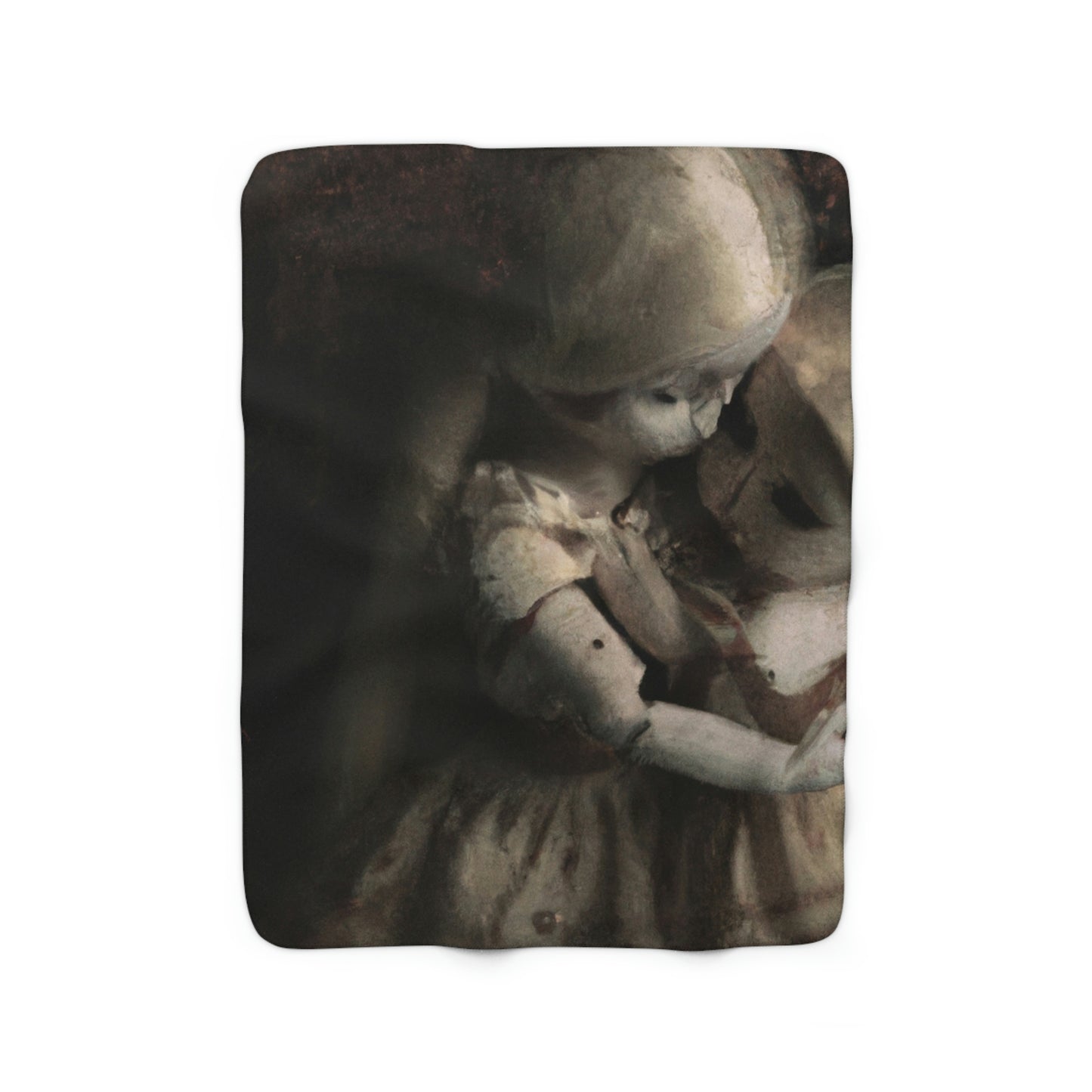 "A Melancholy Tango of Two Dolls" - The Alien Sherpa Fleece Blanket