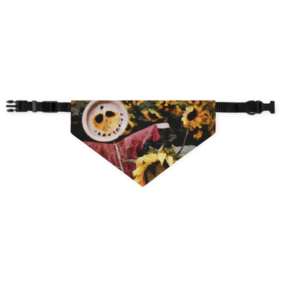 "Lone Sentry of the Sunflower Field" - The Alien Pet Bandana Collar