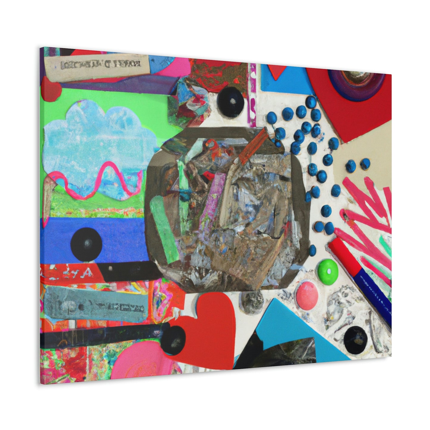 "Express Yourself: A Found Object Collage" - Canvas