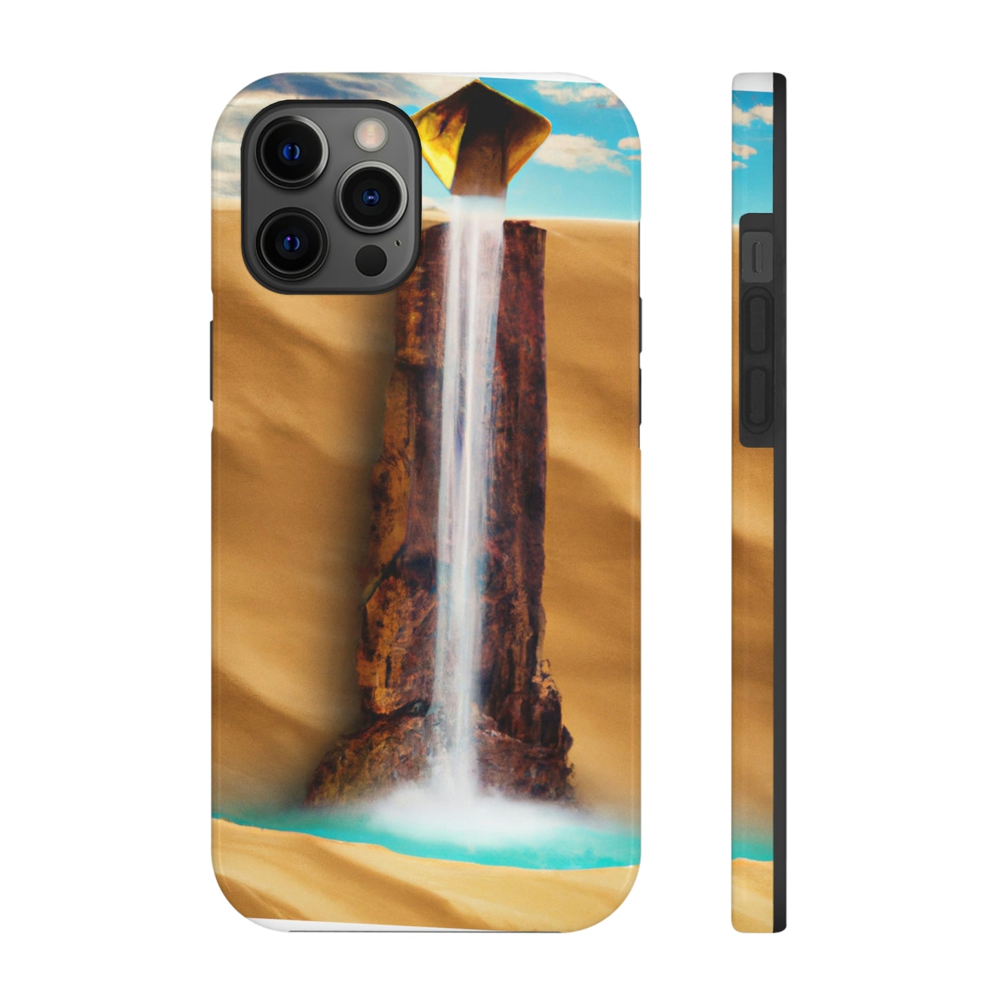 "Einsamer Wasserfall in einer trostlosen Wüste" - Die Alien Tough Phone Cases