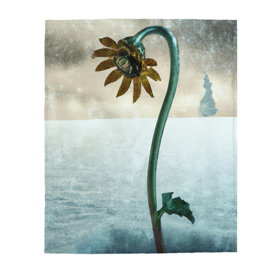 "Fighting the Frost: A Flower's Story" - La manta de felpa Alien Velveteen