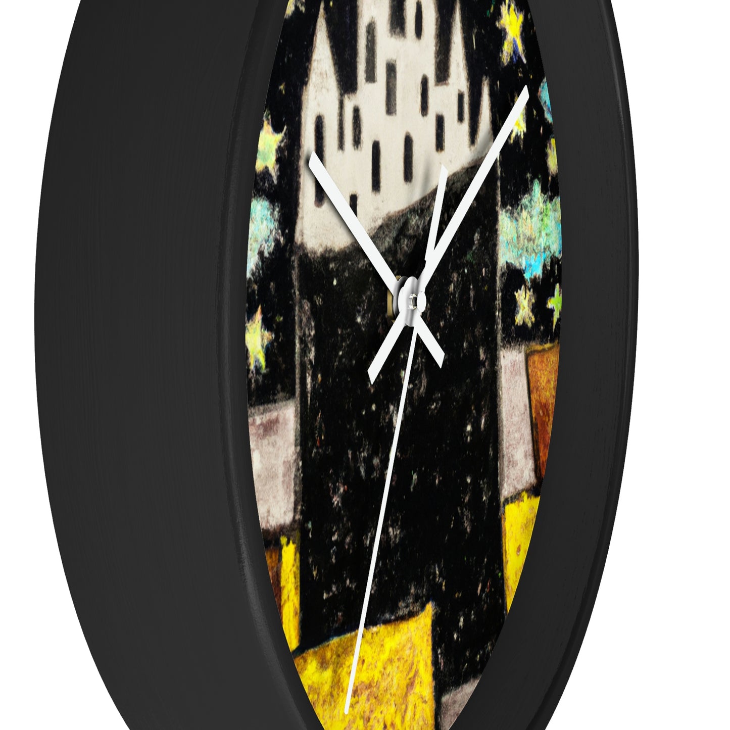 "Cosmic Oasis: A Journey to a Floating City Amid the Sea of Stars" - The Alien Wall Clock