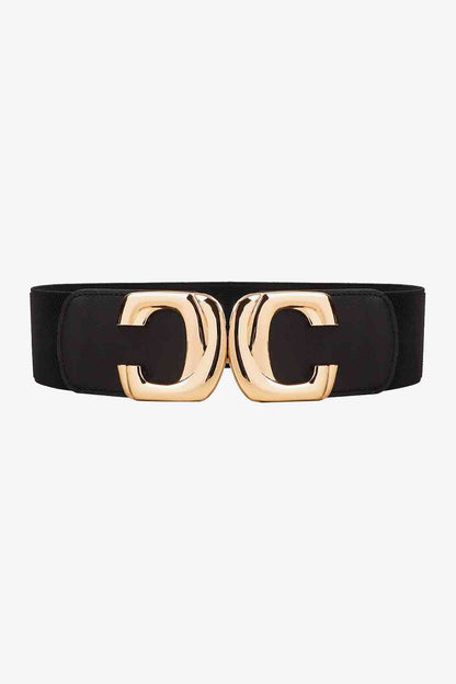 Zinc Alloy Buckle Elastic Wide Belt