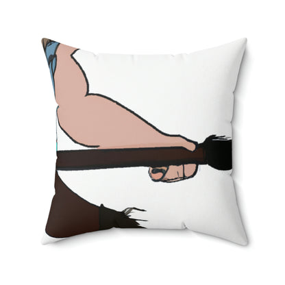 "Howling Highwayman: Der Banjo-spielende Werwolf-Biker" - Das Alien Square Pillow