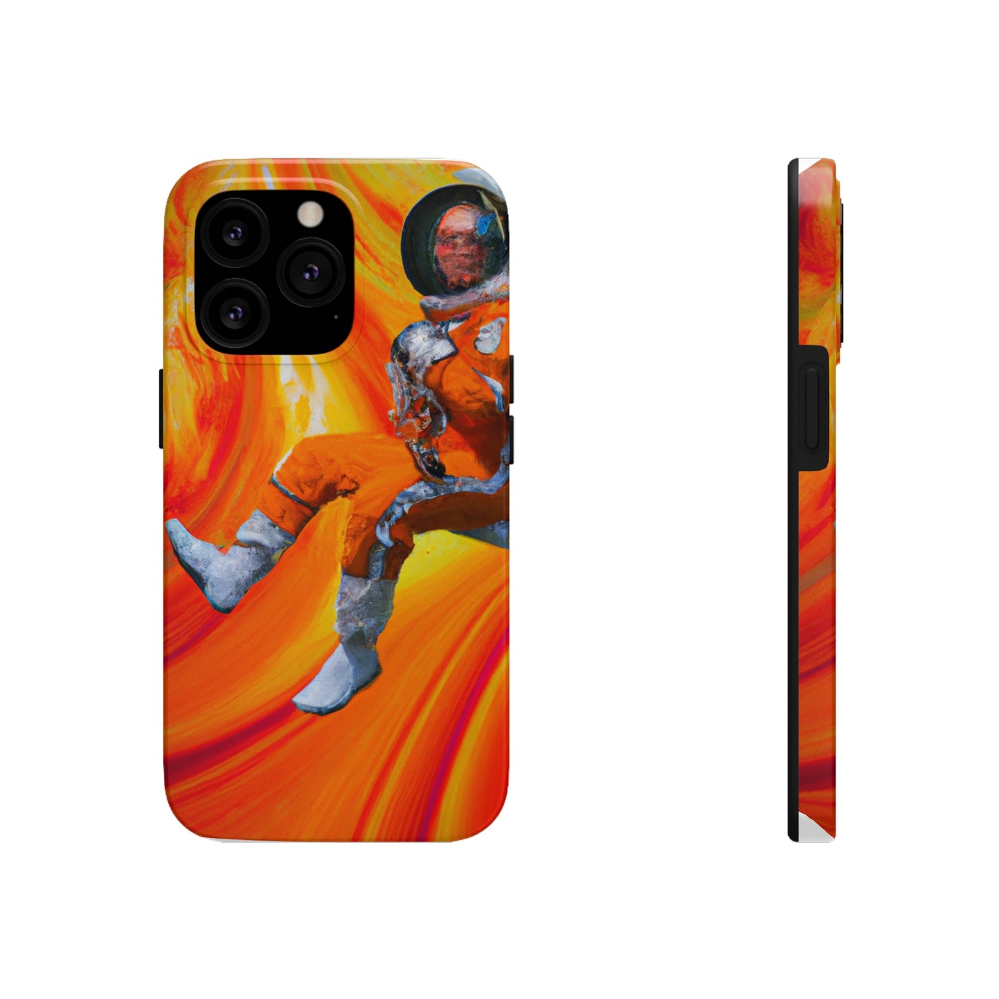 "Journeying in the Burning Orange Galaxy" - The Alien Tough Phone Cases