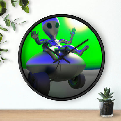 "The Alien Hitchhiker" - The Alien Wall Clock