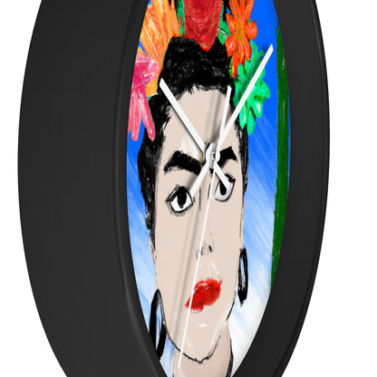 "Frida Ardiente: Pintando un ícono mexicano con cultura colorida" - The Alien Wall Clock