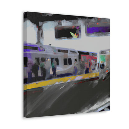 "Harboring the Hustle: Capturing the Vibrancy of the Train Station" - Canvas