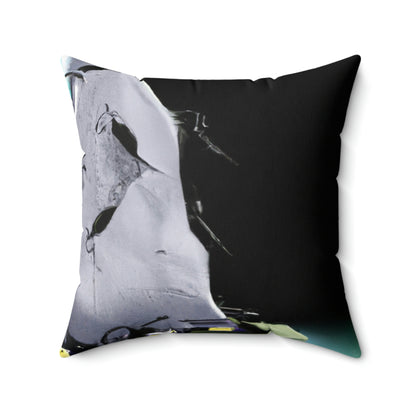 "The Glowing Stone Menace" - The Alien Square Pillow