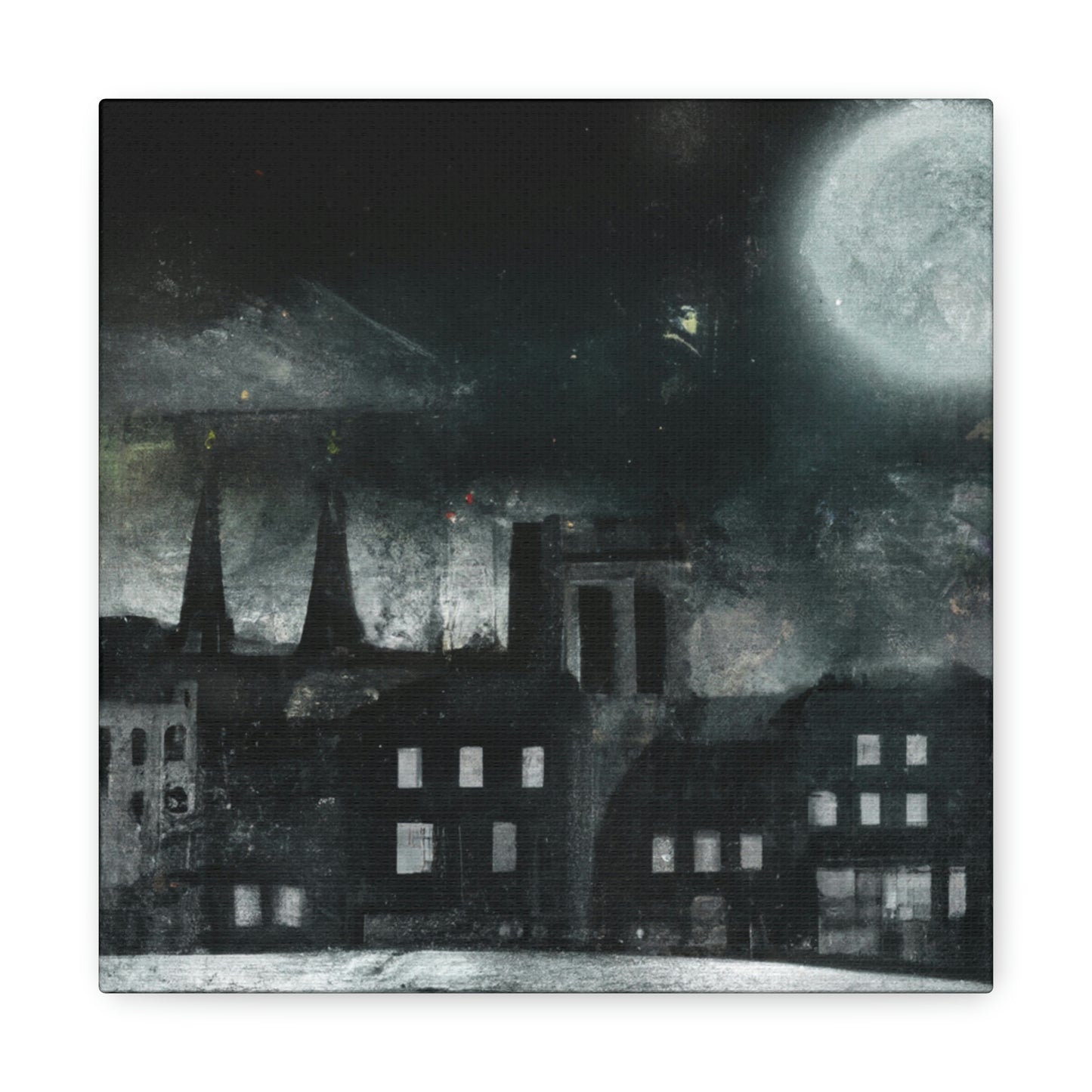 "Luminous Nocturne: A City Lit By Moonlight" - The Alien Canva