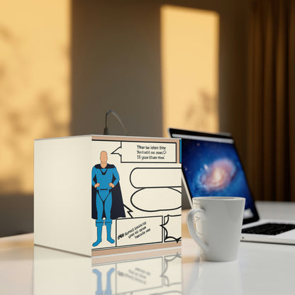 "The Chatter of a Classic: A Superhero Story Through Dialogue" - The Alien Light Cube Lamp