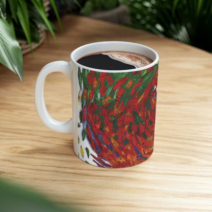 "Remolino otoñal" - La taza de cerámica alienígena 11 oz