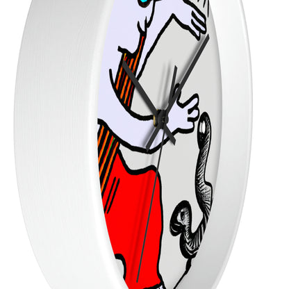 "A Blind Monk's Gentle Embrace of a Lost Dragonling" - The Alien Wall Clock