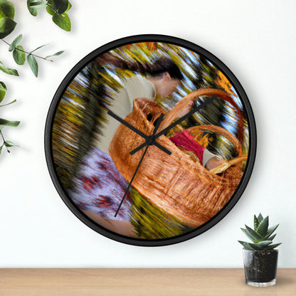 "Autumn Picnic in the Forest" - The Alien Wall Clock