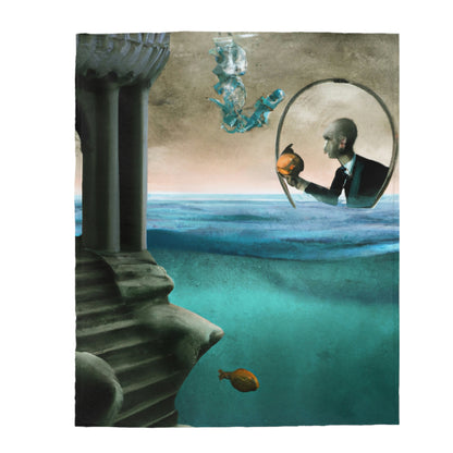 The Mystery of the Underwater Palace - The Alien Velveteen Plush Blanket