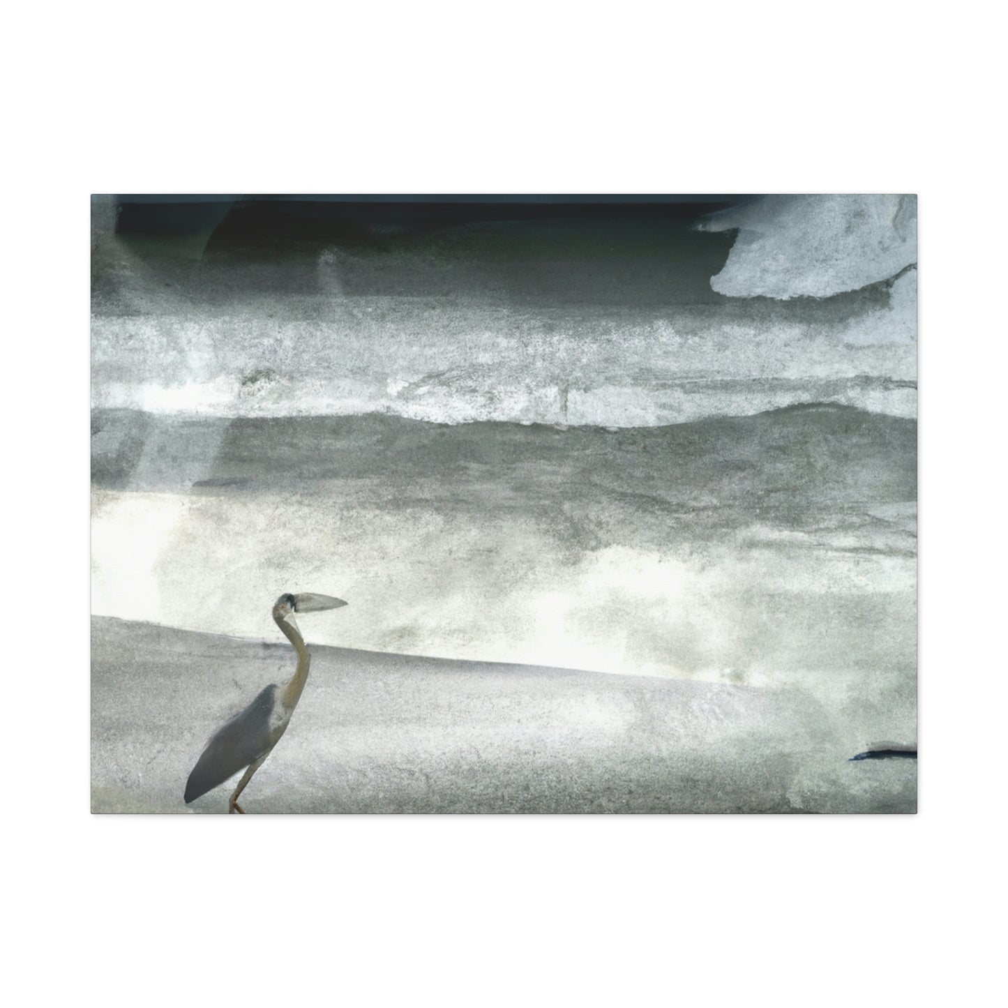 "A Sea of Turmoil: A Heron's Restlessness". - The Alien Canva