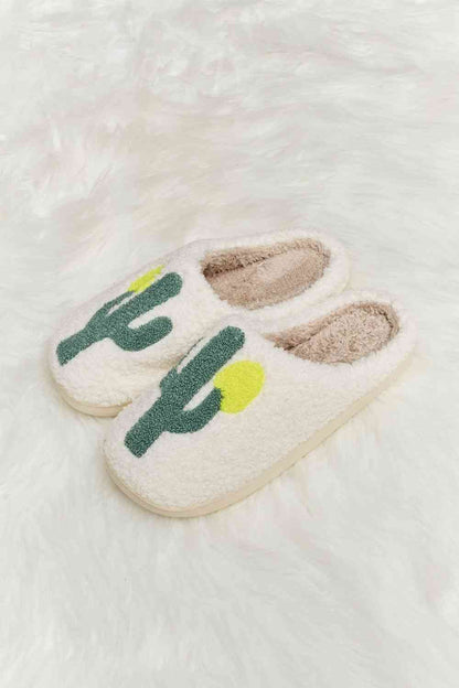 Pantuflas tipo chanclas de felpa Melody Cactus