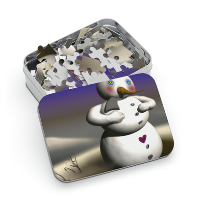 "Chilly But Hopeful: The Snowman's Quest For A Hug" - The Alien Jigsaw Puzzle